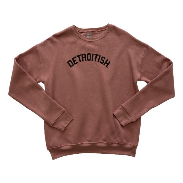 INK DETROIT DETROITISH CREWNECK SWEATSHIRT - MAUVE