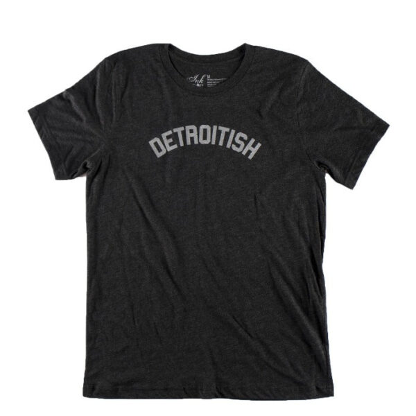 INK DETROIT DETROITISH TRI BLEND T-SHIRT - CHARCOAL BLACK