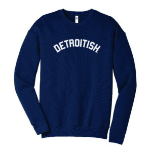 INK DETROIT DETROITISH CREWNECK SWEATSHIRT - NAVY