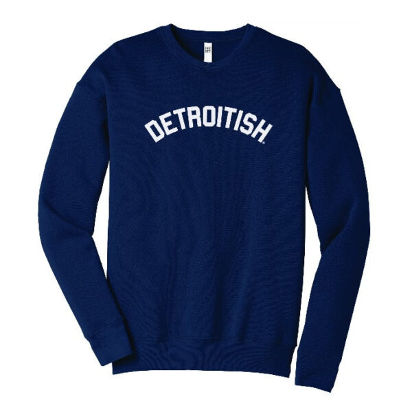 INK DETROIT DETROITISH CREWNECK SWEATSHIRT - NAVY